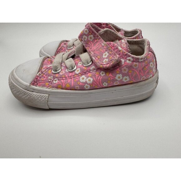 Converse Chuck Taylor All Star Toddler Size 5 Pink Ditsy Floral Flowers Peony - Picture 4 of 8